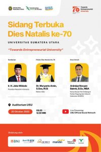 Read more about the article Sidang Terbuka Dies Natalis Ke-70 Universitas Sumatera Utara