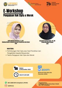 Read more about the article E-Workshop Pendaftaran Hak Cipta dan Merek