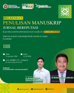 Read more about the article Acara Pelatihan Penulisan Manuskrip Jurnal Bereputasi Mahasiswa/I Program Pascasarjana Universitas Sumatera Utara